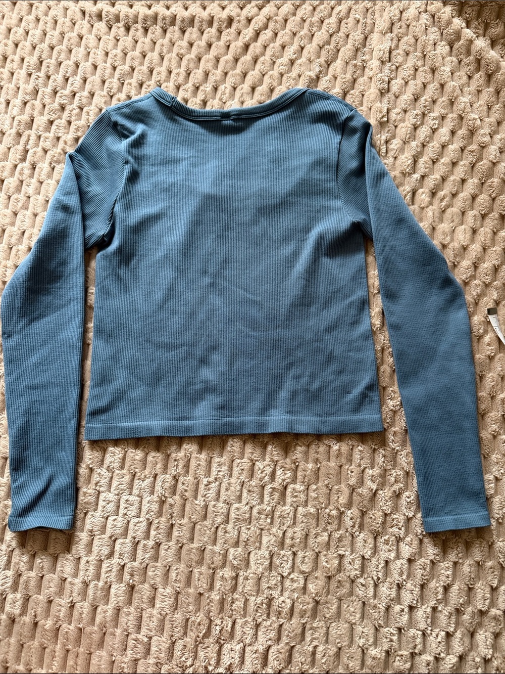 Two 90 Degree Ribbed Scoop Neck Tops (Light Gray & Dusty Blue) - Picture 11 of 11